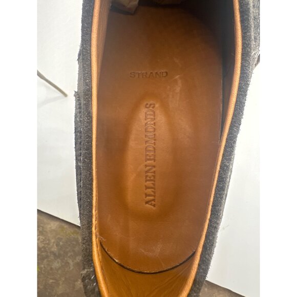 Allen Edmonds Strand Suede Oxford Shoes Gray Size 11 E Mens Dress Casual Leather - Picture 5 of 12